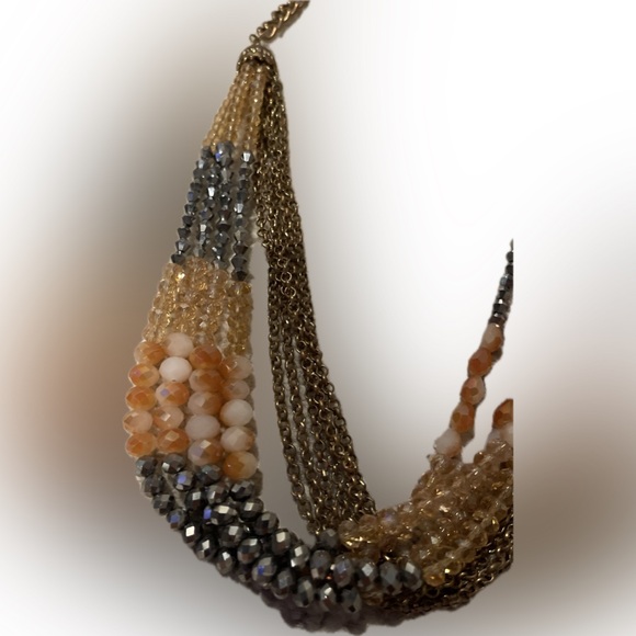 Layered beaded chain necklace - Picture 2 of 6
